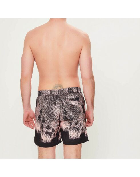 Pantalones cortos de baño Bondey negro/rosa