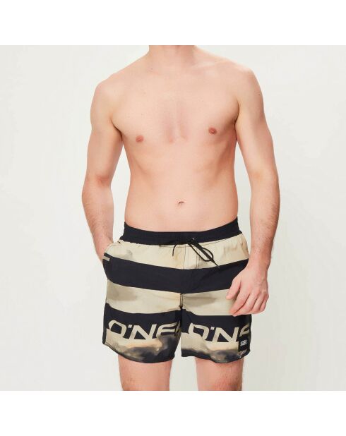 Pantalones cortos de baño Radious negro/beige