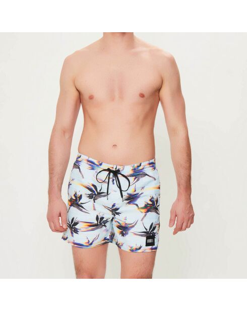 Summer Flowers blau/graue Badeshorts