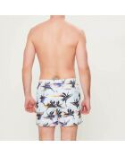Short de bain Summer Flowers bleu/gris