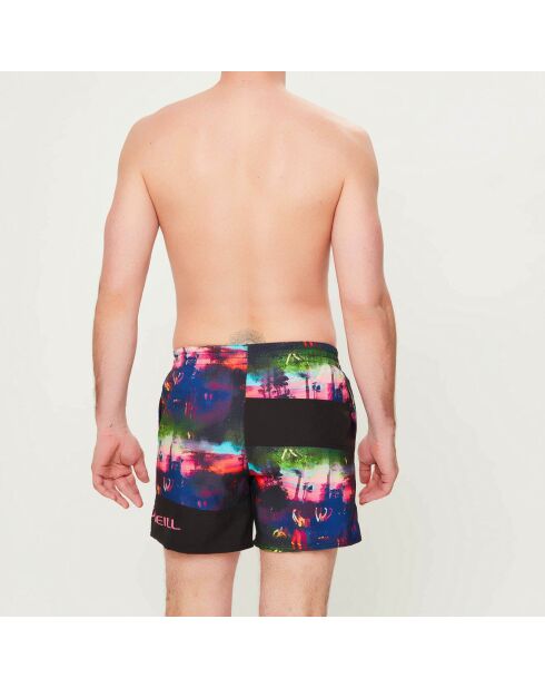 Pantalones cortos de baño negro/rosa/verde Re-Issue