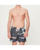 Short de bain Bondey gris/vert d'eau