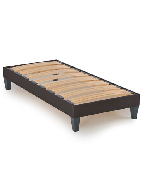Ensemble matelas Royal 5 étoiles & sommier en bois gris/blanc - 90x190 cm