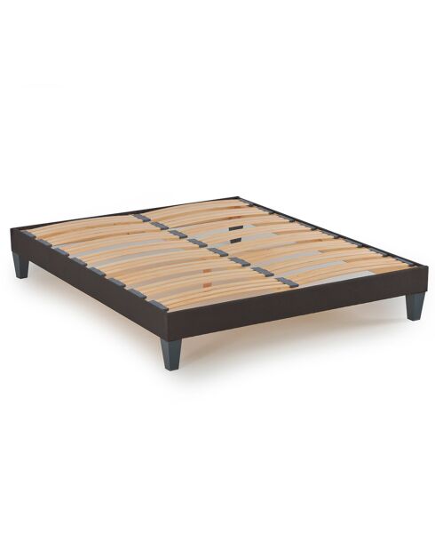 Ensemble matelas Royal 5 étoiles  & sommier en bois gris/blanc - 180x200 cm