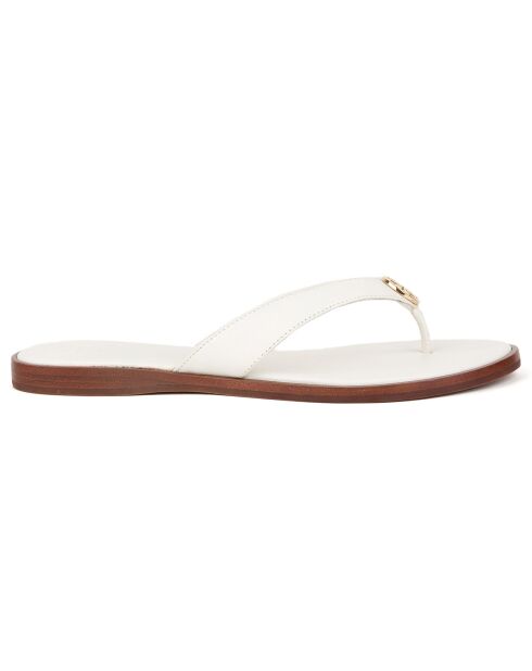 Witte leren muiltjes van Benton Finger