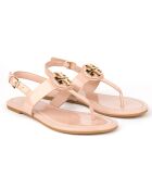 Sandales en Cuir entre-doigts Claire rose poudré