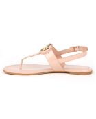 Sandales en Cuir entre-doigts Claire rose poudré