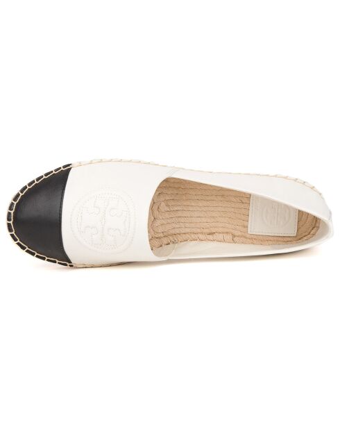 Espadrilles en Cuir Benton blanc/noir