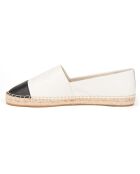 Espadrilles en Cuir Benton blanc/noir