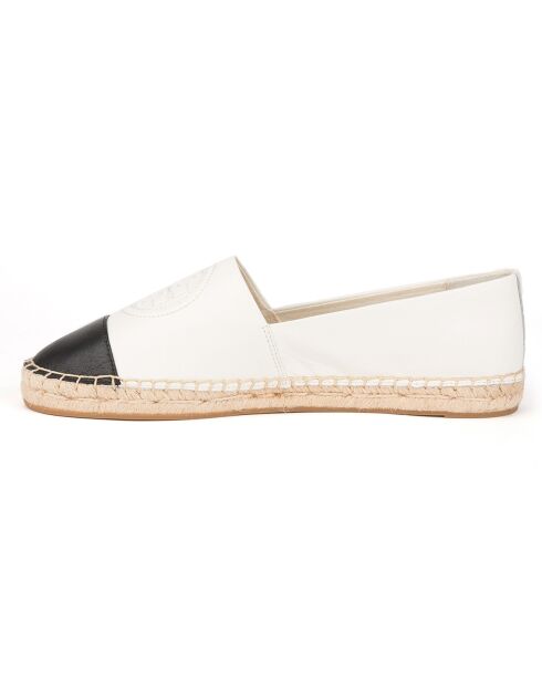 Espadrilles en Cuir Benton blanc/noir