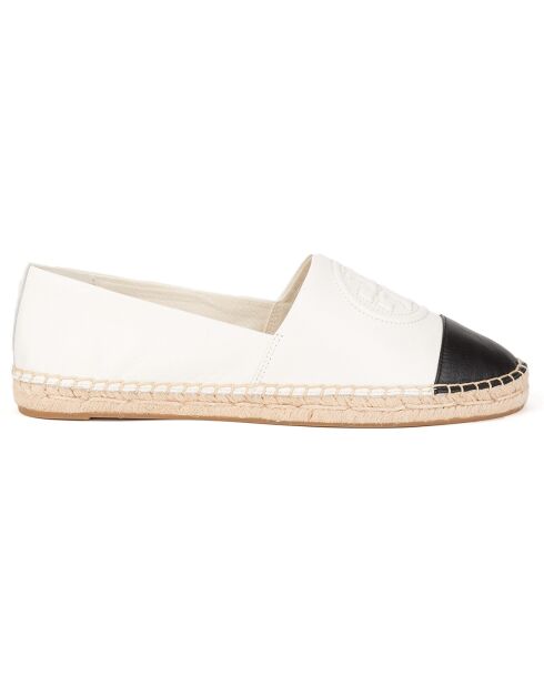 Espadrilles en Cuir Benton blanc/noir