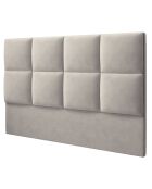 Tête de Lit en Velours Begonia beige clair - 140x120 cm