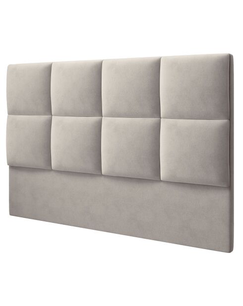 Tête de Lit en Velours Begonia beige clair - 140x120 cm