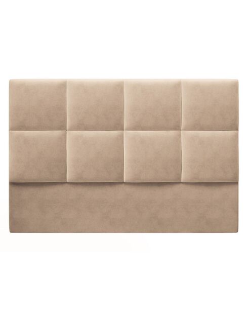 Tête de Lit en Velours Begonia beige - 140x120 cm