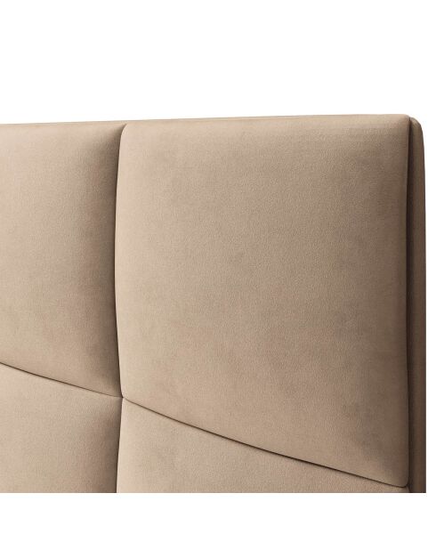 Tête de Lit en Velours Begonia beige - 140x120 cm