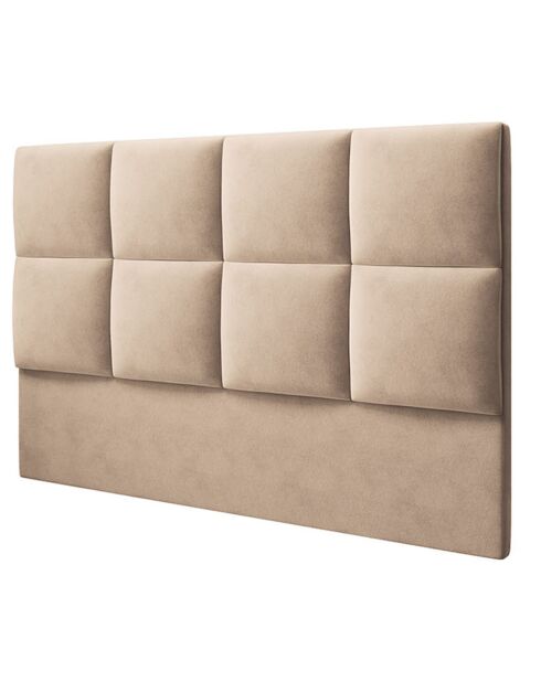 Tête de Lit en Velours Begonia beige - 140x120 cm