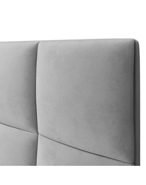 Tête de Lit en Velours Begonia gris clair - 140x120 cm