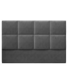 Tête de Lit en Velours Begonia gris foncé - 140x120 cm