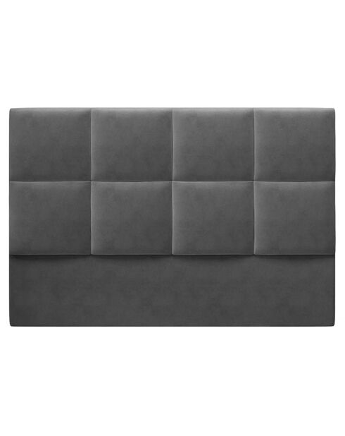 Tête de Lit en Velours Begonia gris foncé - 140x120 cm