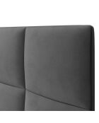Tête de Lit en Velours Begonia gris foncé - 140x120 cm
