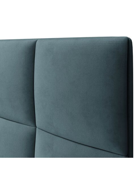 Tête de Lit en Velours Begonia pétrole - 140x120 cm