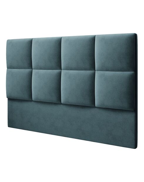 Tête de Lit en Velours Begonia pétrole - 140x120 cm