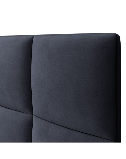Tête de Lit en Velours Begonia bleu foncé - 140x120 cm
