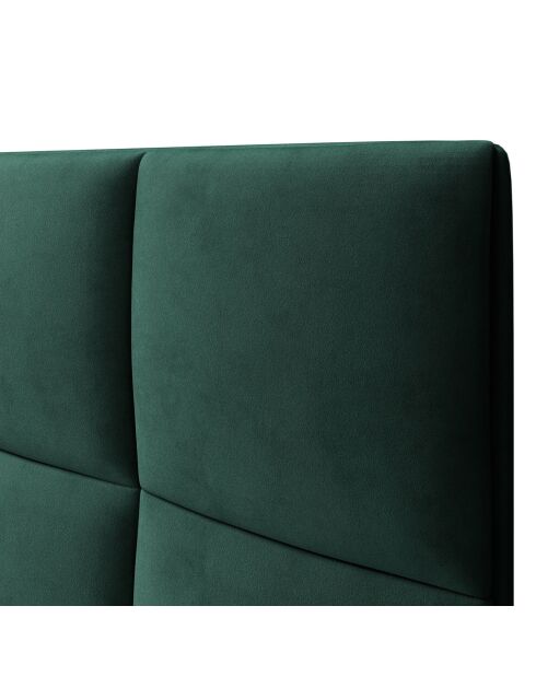 Tête de Lit en Velours Begonia vert bouteille - 140x120 cm