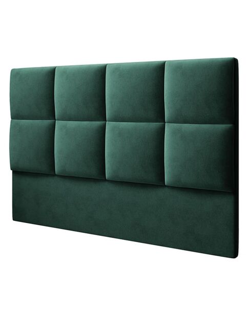 Tête de Lit en Velours Begonia vert bouteille - 140x120 cm