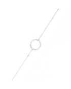 Bracelet Cercle Diamant 0.02 ct or blanc