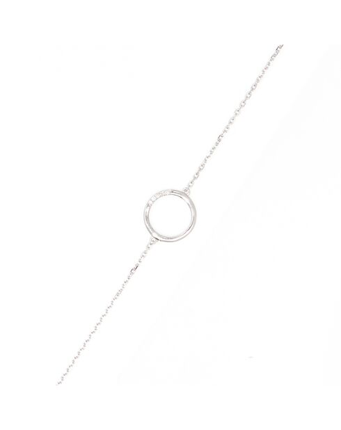 Bracelet Cercle Diamant 0.02 ct or blanc