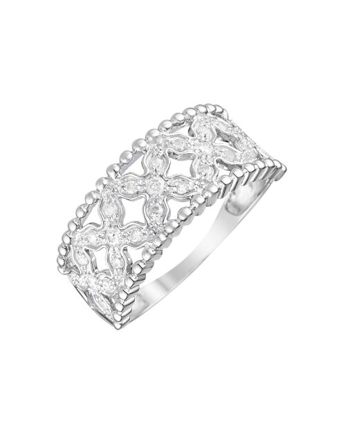 Bague Dahlia Diamants 0.25 ct Or Blanc