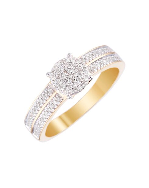 Bague Toi que j'aime Diamants 0.20 ct or jaune