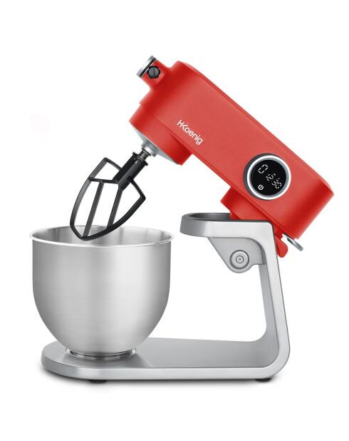 Robot Pétrin KM124 5L rouge - 800W