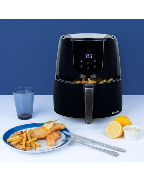 FRY800 4 L schwarze ölfreie Fritteuse - 1400 W