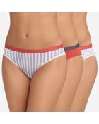 3 Culottes Pocket Coton Provence rouge/blanc