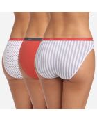 3 Culottes Pocket Coton Provence rouge/blanc