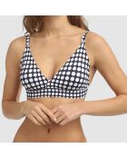 Soutien-gorge triangle Agnès B. à pois noir