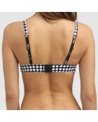 Soutien-gorge triangle Agnès B. à pois noir