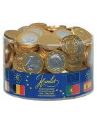 Schachtel mit Euromünzen mit Milchschokolade 1 kg