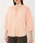 Blouse Baya imprimé ton sur ton corail