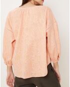 Blouse Baya imprimé ton sur ton corail
