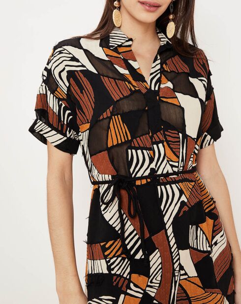 Robe Byron imprimée noire