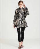Chemise Emily imprimée noir/beige