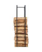 Support pour bois noir - 33x33x15 cm