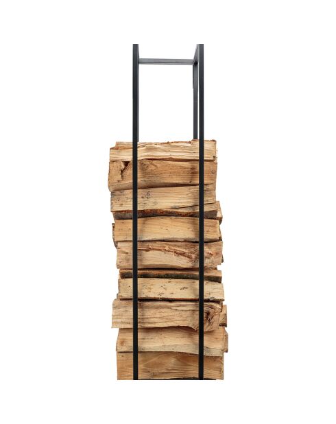 Support pour bois noir - 33x33x15 cm