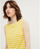 T-Shirt en Coton & Lin Chazan rayé jaune