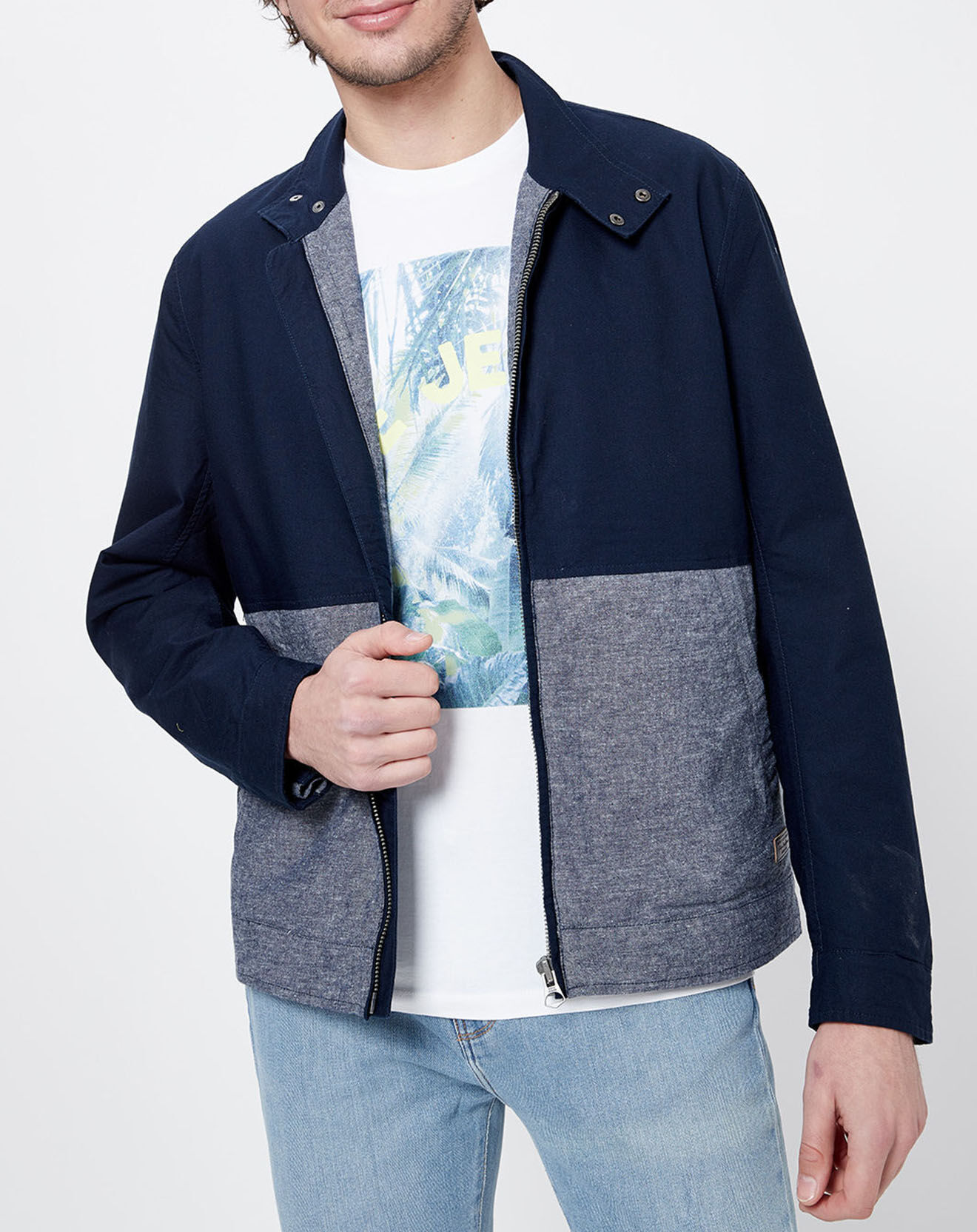 Veste Blouson Pepe Jeans Edy Laine/viscose Marine - Taille 38FR, Occasion Très Bon état