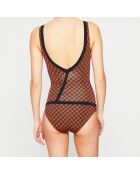 Maillot de bain 1 pièce Kados rouge/noir/vert
