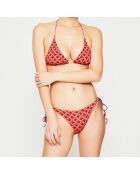 Maillot de bain 2 pièces triangles souples Wild rouge